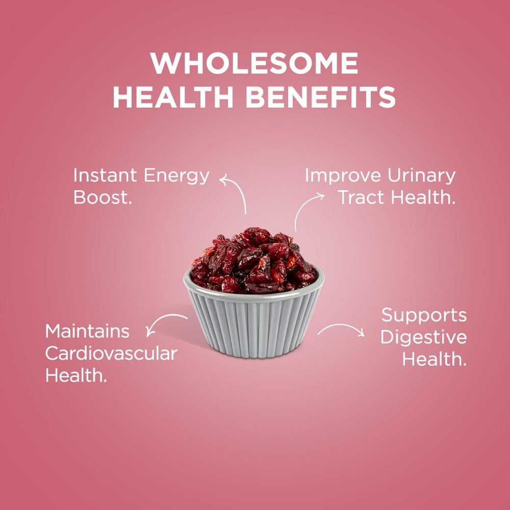 Nutty Gritties Dried US Cranberries 200g | Cranberry, Healthy Snack for kids and adults | Resealable Pouch 2