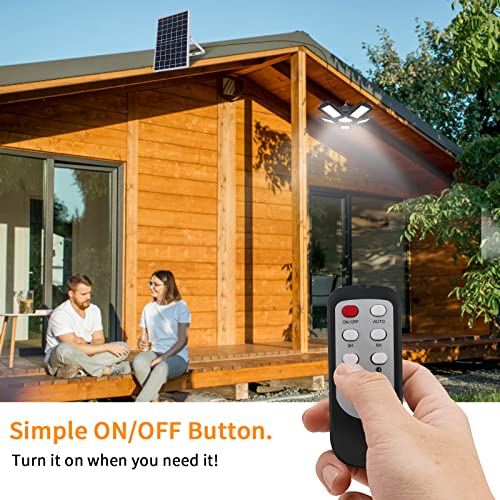 Letskepon Solar Powered Shed Light Solar Pendant Light With Remote Control Large Solar Panel With 228 Led 2000Lm Super Bright Solar Indoor Lamp For Home, Garage, Shop, Barn (White) #TOP2
