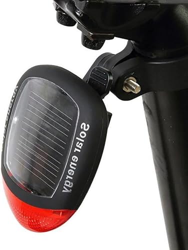 Miniatura 6 de anso Luz trasera LED con energía solar intermitente luz trasera bicicleta bicicleta lámpara seguridad 2 LED reflector
