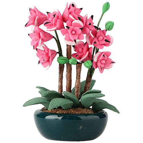 Clasken Fairy Garden Mini Pflanze Puppenhäuser Künstliche Blumen Puppenhaus Blumen Puppenhaus Zubehör Puppengarten Zubehör für Puppenhaus Cover