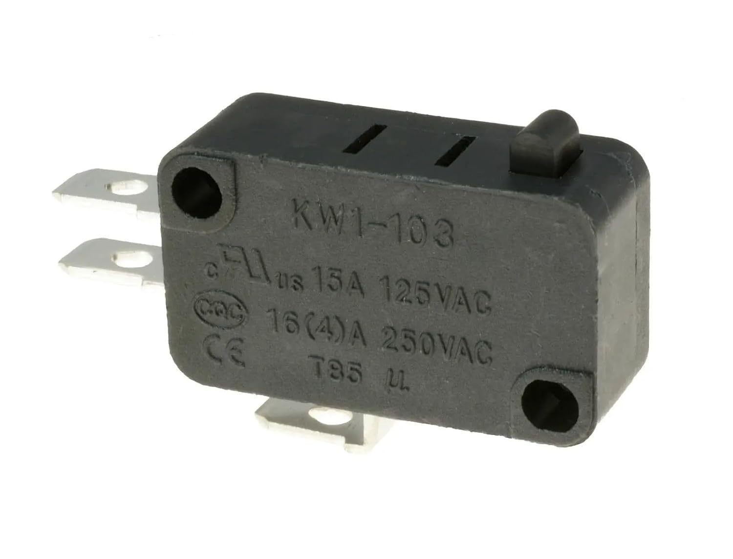 Push Button KW1-103 3-Pin Microswitch SPDT 16A Micro Switch(5Pcs)