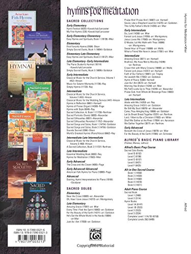 Hymns for Meditation: 6 Hymn Arrangements for the Late Intermediate Pianist Suitable for Preludes an