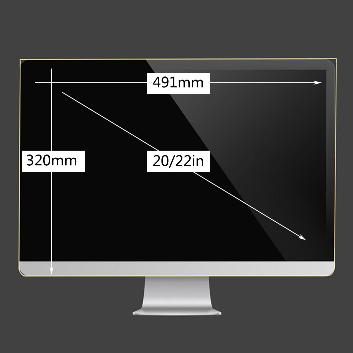 Anti-Blaulicht Displayschutzfolie für 16:9/16:10 Breitbild-Monitore 18-32 Zoll, Strahlenschutzfolie für Computer Displays