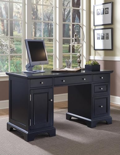 Image of Homestyles Bedford Black Pedestal Desk
