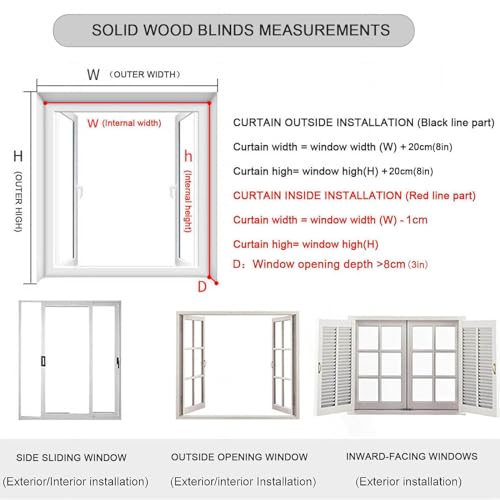 Persianas horizontales de madera maciza oscurecedoras para ventanas y contraventanas 6