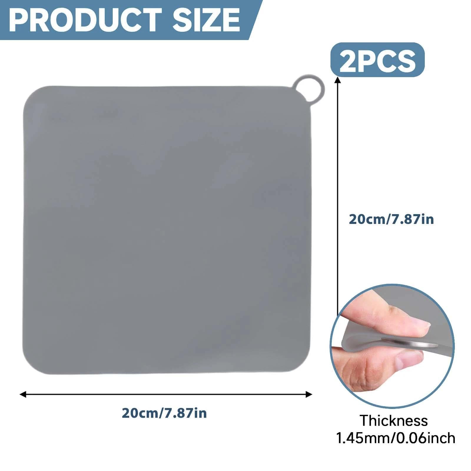 Tapón de Ducha antiolor, 2 Unidades de Silicona Gris 20 x 20 cm Protector de Drenaje, ubierta de Desagüe de Piso, solución eficaz contra los Malos olores protección Duradera de tu Sanitaria