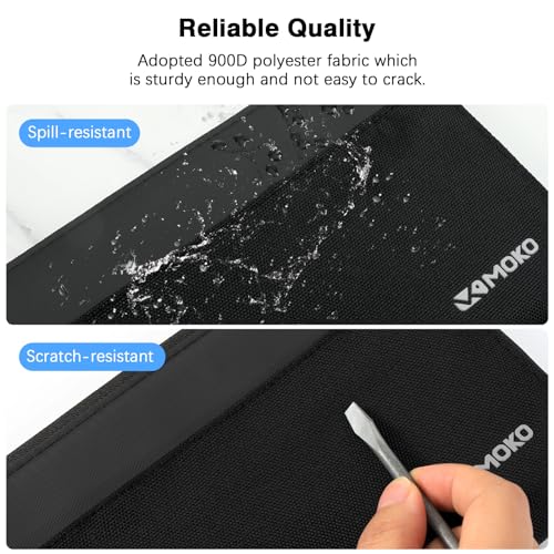 MoKo Family Passport Holder for 5, RFID Blocking Passport Wallet for Men Women, Travel Wallet Holder with Multiple Compartments, Travel Document Organzier for Cards, ID, Tickets, Keys, Black4