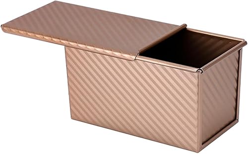 Miniatura 10 de Pullman - Molde para pan con tapa, antiadherente para hornear, acero al carbono, molde para tostadas de pan con tapa para hornear pan, capacidad de