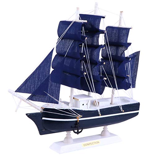 Veemoon Sailing Yacht Boat Wooden Model Wood Ship Handcrafts