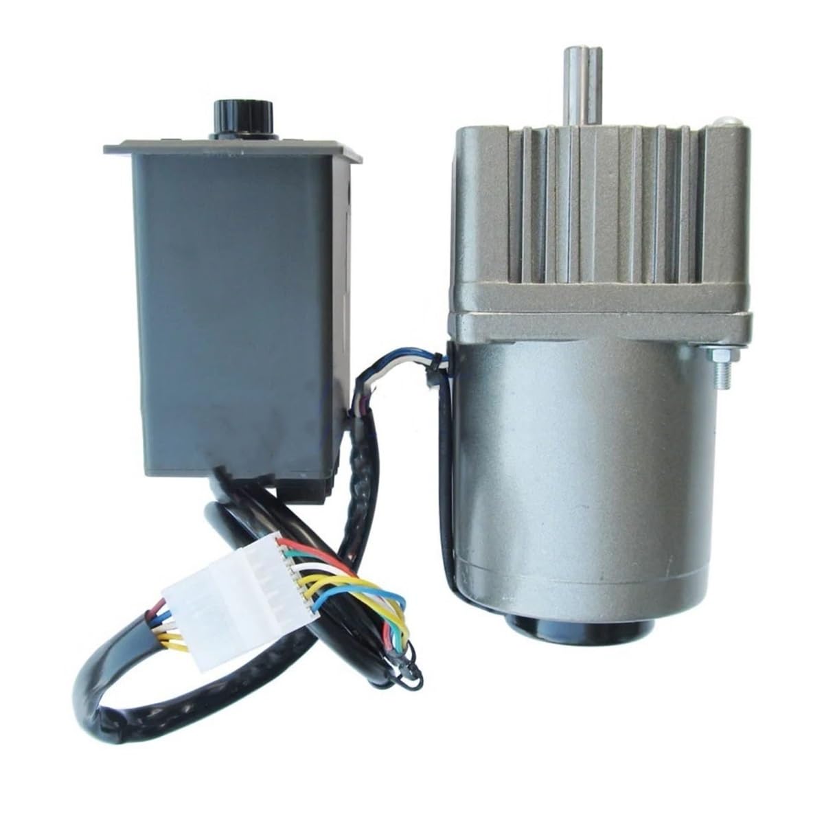 1 motorreductor de velocidad monofásico de 6 W y 220 V CA con brida de 60 x 60 mm y control de velocidad ajustable. Reducción de par(11.2rpm)
