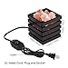TORCHSTAR Dimmable Himalayan Crystal Salt Lamp with Wooden Basket, UL-Listed Power Line & Socket, for Ambiance Lighting, Decoration, Yoga, Purifying Air, 4.3x3.94x4.1inch (2 Bulbs Included)