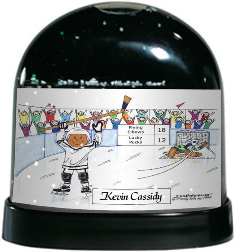 PrintedPerfection.com Personalized Hockey Player - Male Snow Globe Gift