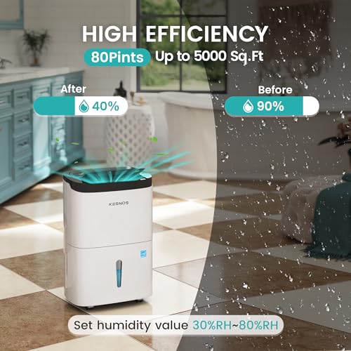 Kesnos-80-Pints-Energy-Star-Dehumidifier-for-Home-Basement-with-Drain-Hose-Ideal-for-Large-Spaces-up-to-5000-Sq-Ft-Featuring-Auto-Defrost-Self-Drying-Function Kesnos 80 Pints Energy Star Dehumidifier for Home Basement with Drain Hose Ideal for Large Spaces up to 5000 Sq Ft Featuring Auto Defrost Self Drying Function