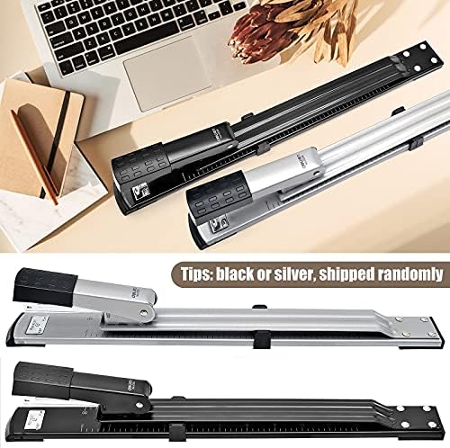 Cisolen Long Arm Stapler, 25 Sheet Capacity, Desktop Stapler for Binding Documents and Booklet