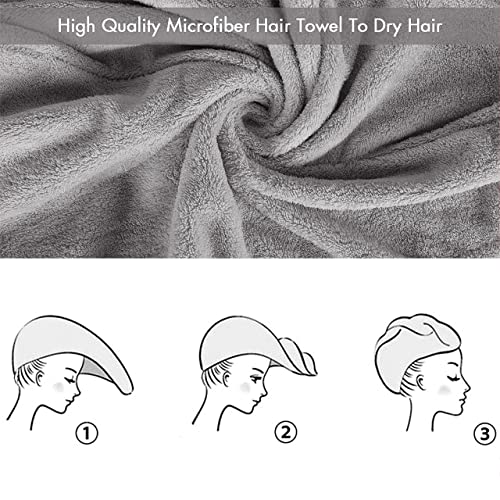 COROFEI Bamboo Fiber Large Hair Towel Wrap #TOP1