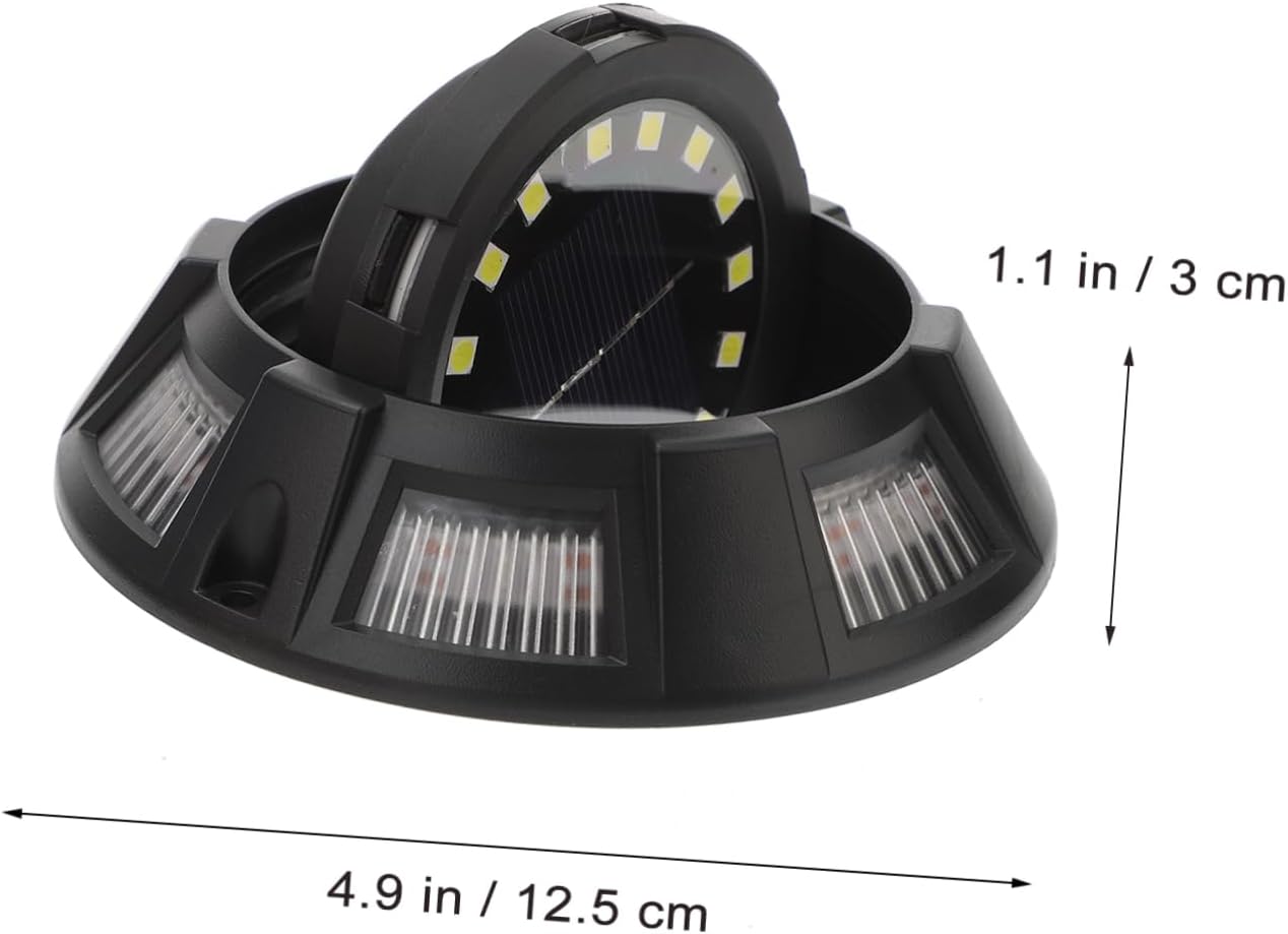 POPETPOP 4Pcs Solar Garden Lights Outdoor In Ground Landscape Pathway Lights with Rotatable Side Glow Design Solar Powered Lawn Walkway Lighting for Patio Decor