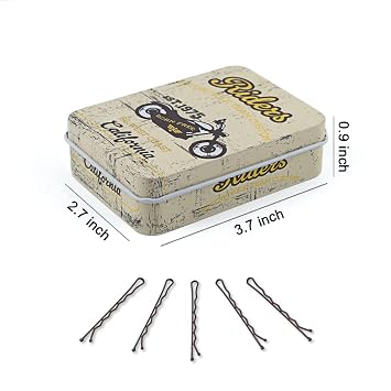 Brown Long Bobby Pins for Thick Hair, 2.75 '' Jumbo Bobby Hair Pins with Case, Extra Large Bobby Pins for Buns, Premium Tipped Hair Style Pins for Women Girls (Brown, 100 Count)