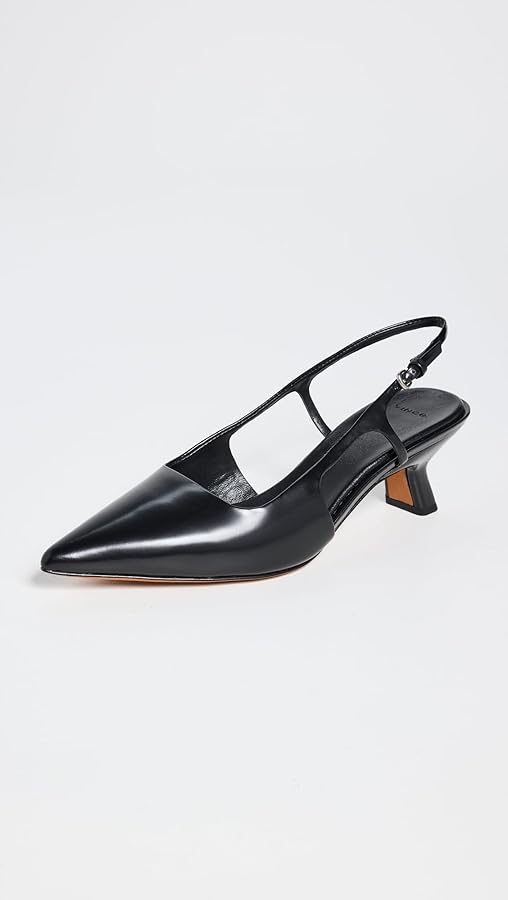 Amazon.com | Vince Women's Bianca Slingback Heels, Black, 5 Medium