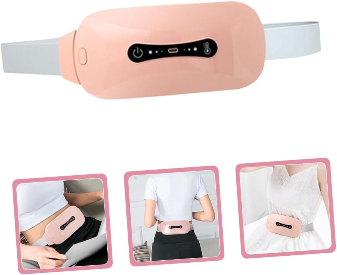 Menstrual Cramps Heating Pad Portable Wireless Massaging Heating Belt for Stomach Relief Adjustable Temperature Soft Fabric for Comfort and Ease of Use