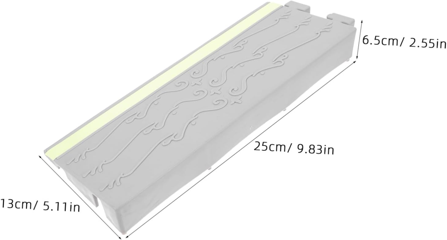 Wheelchair Threshold Ramp with Luminous Strip, Non-Slip Plastic Doorway Ramp Pad 250x130mm for Indoor Robot Vacuum and Wheelchair Transitioning