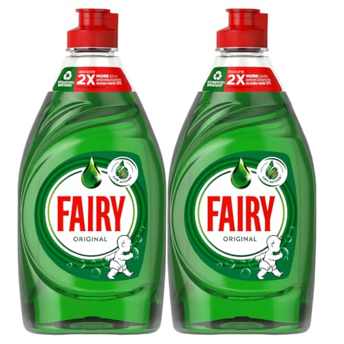 Faairy Original Washing Up Liquid Green 320ML | (Pack of 2) | Dishes Grease Cleaner | Exceptional Cleaning Power | Easy and Effortless Cleaning | Long-Lasting Suds | Kitchen Essential