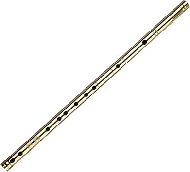 Special design for Chinese Traditional Musical Instrument CDEFG Key Gold Metal H62 Brass Tube Flute called DiZi with Bamboo Section C Key