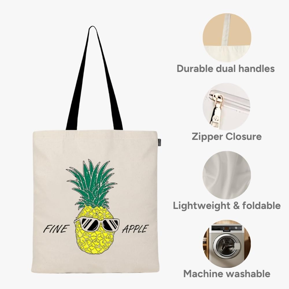 Eco Right Tote Bag for Women, Reusable Grocery Bag, Canvas Tote Bag for Shopping, Cotton Bag for Daily Use, Gifts for Women