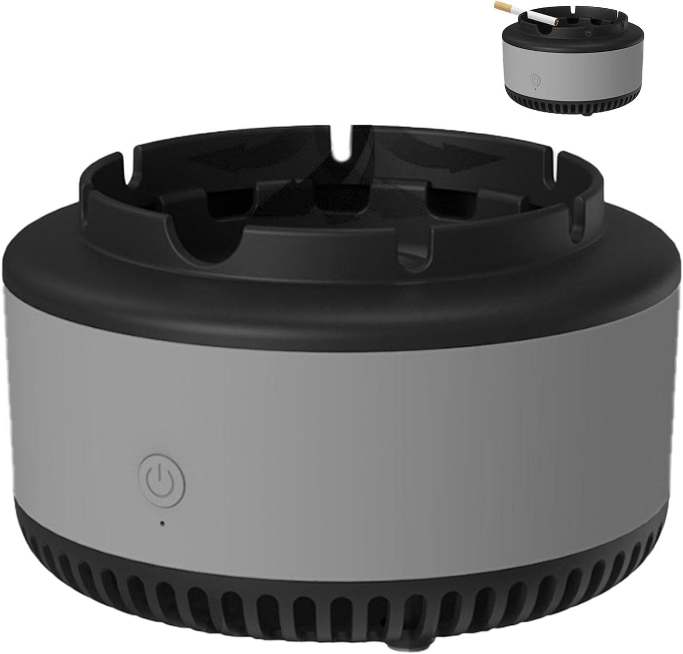 Firulab Purificador de Aire con cenicero electrónico, Purificador de Aire Duradero Cenicero Multifuncional sin Humo, Cenicero de Captura de Humo para Interiores y Exteriores, hogar, Oficina, Coche