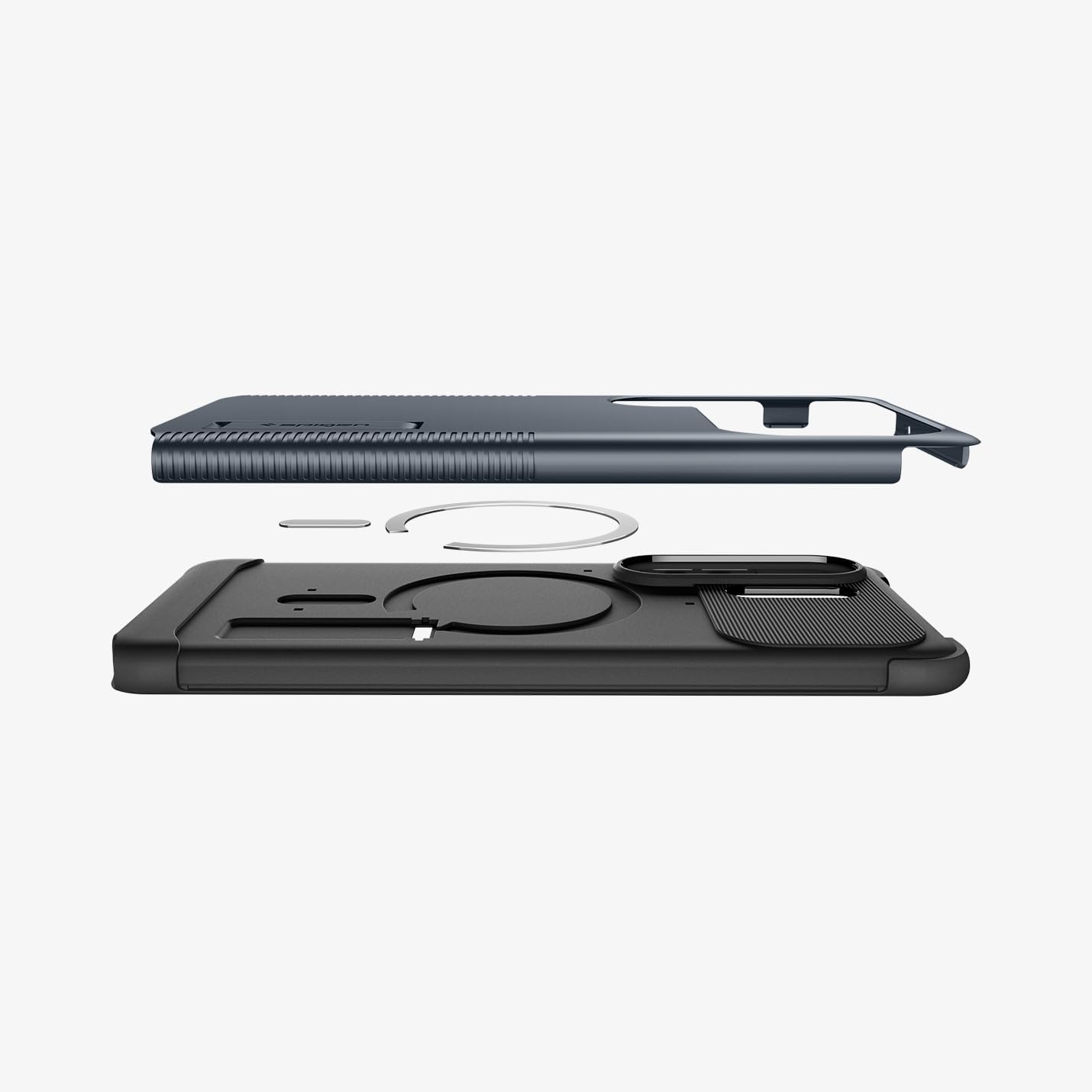 Spigen for Galaxy S26 Ultra Case, Slim Armor MagFit [Kickstand] [Compatible with MagSafe] [Fast Wireless Charging] - Metal Slate