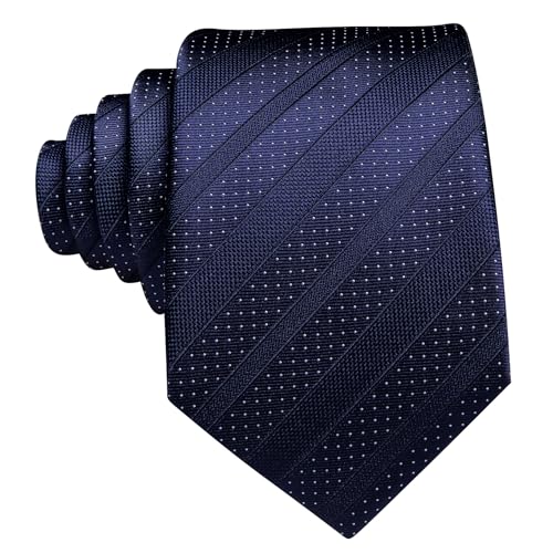 Image of Barry.Wang Classic Mens Ties Silk Necktie Pocket Square Cufflinks Set Woven Designer Wedding Business