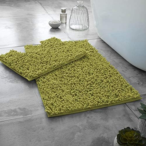 GC GAVENO CAVAILIA 100% Microfiber Toilet Rug Set, Loop Bath Mat Non Slip, Pedestal Mats For Bathroom, Latte, Regular, 678649