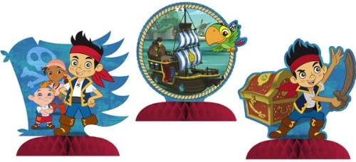 Captain Jake and the Neverland Pirates Birthday Party Supplies Decoration Bundle includes Happy Birthday Banner and 3 Piece Mini Centerpieces image 3