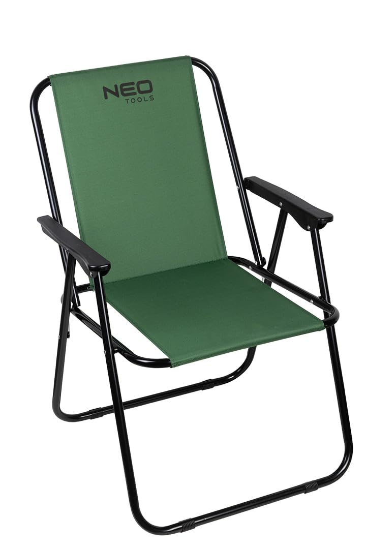 NEO TOOLS Campingstuhl Klappbar 110kg Belastbar Leicht 1,8kg Strandstuhl | Federkomfort 600D Polyester Faltstuhl, Für Garten Balkon Angeln, Camping Blau-Schwarz