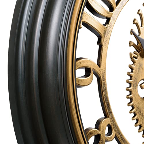 La Crosse Clock 404-3051C 20-Inch Bronze Antiqued Gears Quartz Analog Wall Clock #TOP1