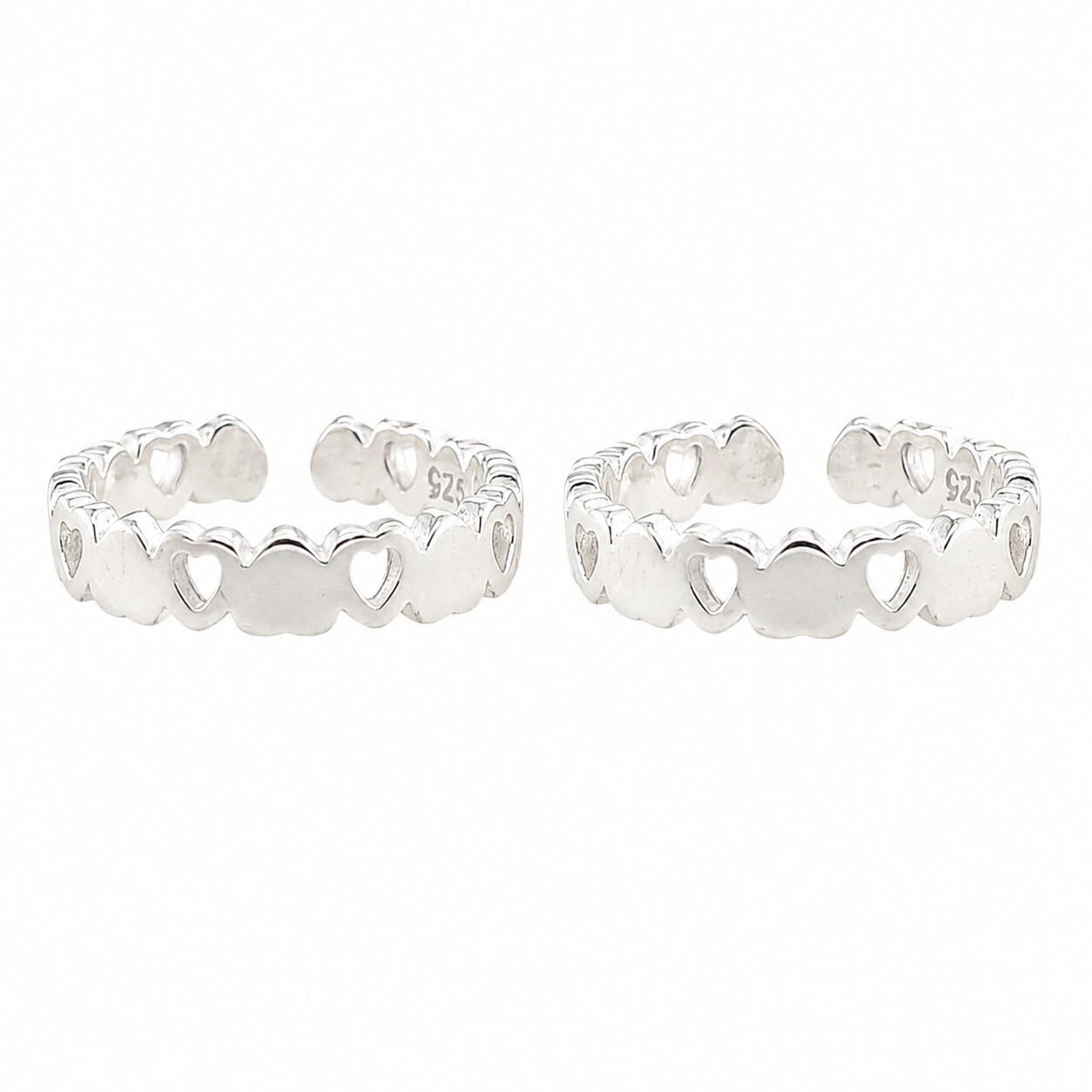 925 Sterling Silver Adjustable Band Style Toe Rings for Women | Designer Open Band Bichiya Pair | Lightweight Daily Wear Foot Jewellery | Traditional & Modern-image-15