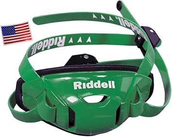 Riddell SpeedFlex Hard Cup Cam-Loc Chinstrap + US Flag Helmet Decal SPEEDFLEX ONLY - Will NOT FIT Any Other Helmet - Green Gridiron