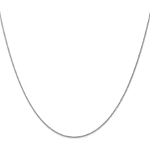 DEWBERRY 14K White Gold 18 inch 1.05mm Spiga with Lobster Clasp Chain Weight 2.29 GM, Length 18 IN, Width 1.05 MM