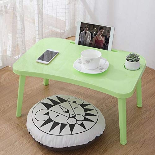 Preisvergleich Produktbild LGFSG Laptop-Schreibtisch Klappbarer Laptop-Tisch Notebook-Schreibtisch Computer-Schreibtisch Frühstück mit Bettschalen Verstellbarer Faltbarer Notebook-Schreibtisch, grün