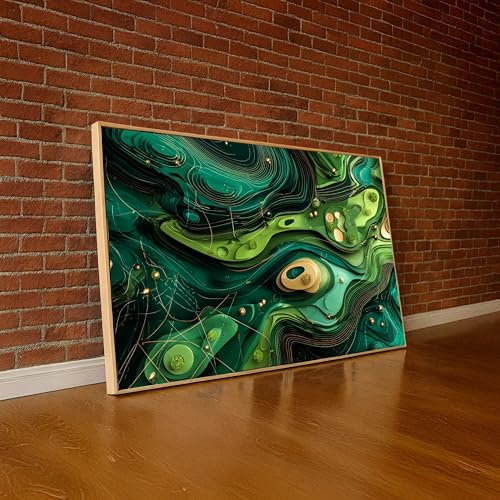 Lienzo de mapa topográfico abstracto para salón o estudio con diseño de líneas