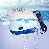 Stromspannung ProYXA YXA-Models, 1 stück 750gph 1100gph Automatisches Boot Bilgepumpe 12 V 24 V DC Taucher elektrische Wasserpumpe klein 12 V Volt 750 1100 GPH Auto (Farbe : 12V, Größe : 1100GPH)