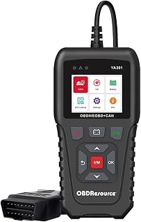 Ferramentas de códigos de problemas de diagnóstico de carro de 12 V YA301 OBD2 Funções Leitor VIN Dados ao vivo Desligamento Verificação do motor Leitor de Código de Luz