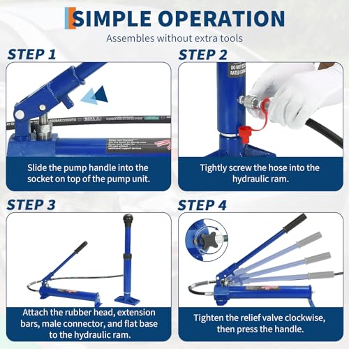 Garvee 10 Ton Porta Power Hydraulic Jack Kit for Auto Body Frame Repair by Garvee - Image 5