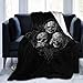 Searster$ Fleece Blanket Couverture de Jet en Molleton tête de Mort tête de Mort Gothique Jour de la Flanelle Ultra-Douce décor Doux Chaud Jette couvertures canapé de lit Durable,50 x 40 po