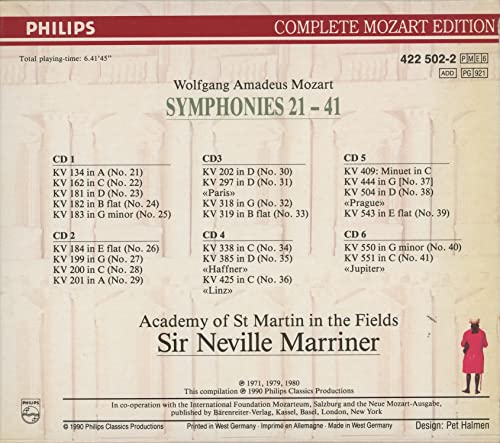 Mozart; V.2 Symphs.21