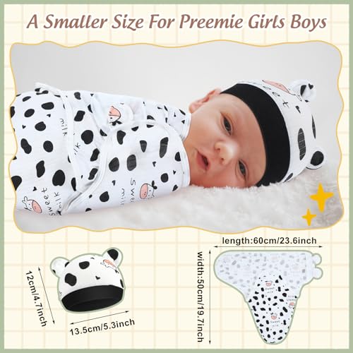 Image of Buryeah 4 Pack Preemie Swaddle Blanket Wrap Set