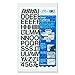 Chartpak Self-Adhesive Vinyl Capital Letters and Numbers, 3/4 Inches High, Black, 94 per Pack (01020)