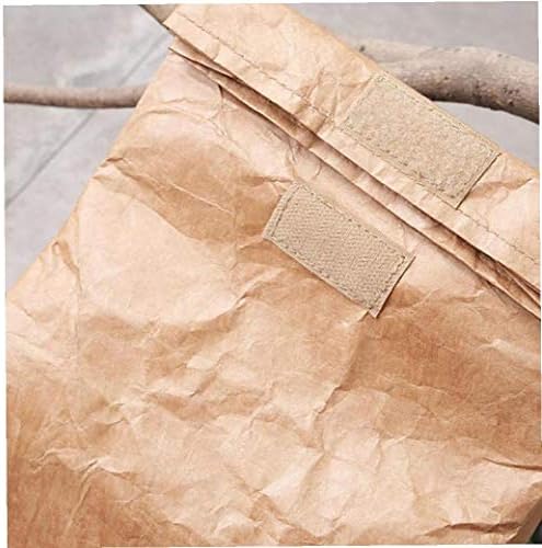 6l Brown Paper Lunch Bag Environmentally Friendly Reusable Durable Insulated Thermal Kraft Paper Bag Covered