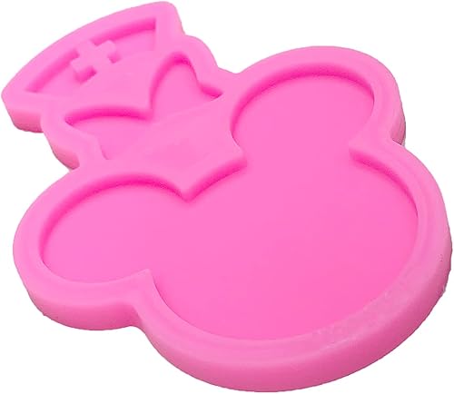 Miniatura 6 de Cabeza de ratón brillante brillante con lazo para enfermera, diseño de médico, moldes de silicona para manualidades, llavero, molde de arcilla,