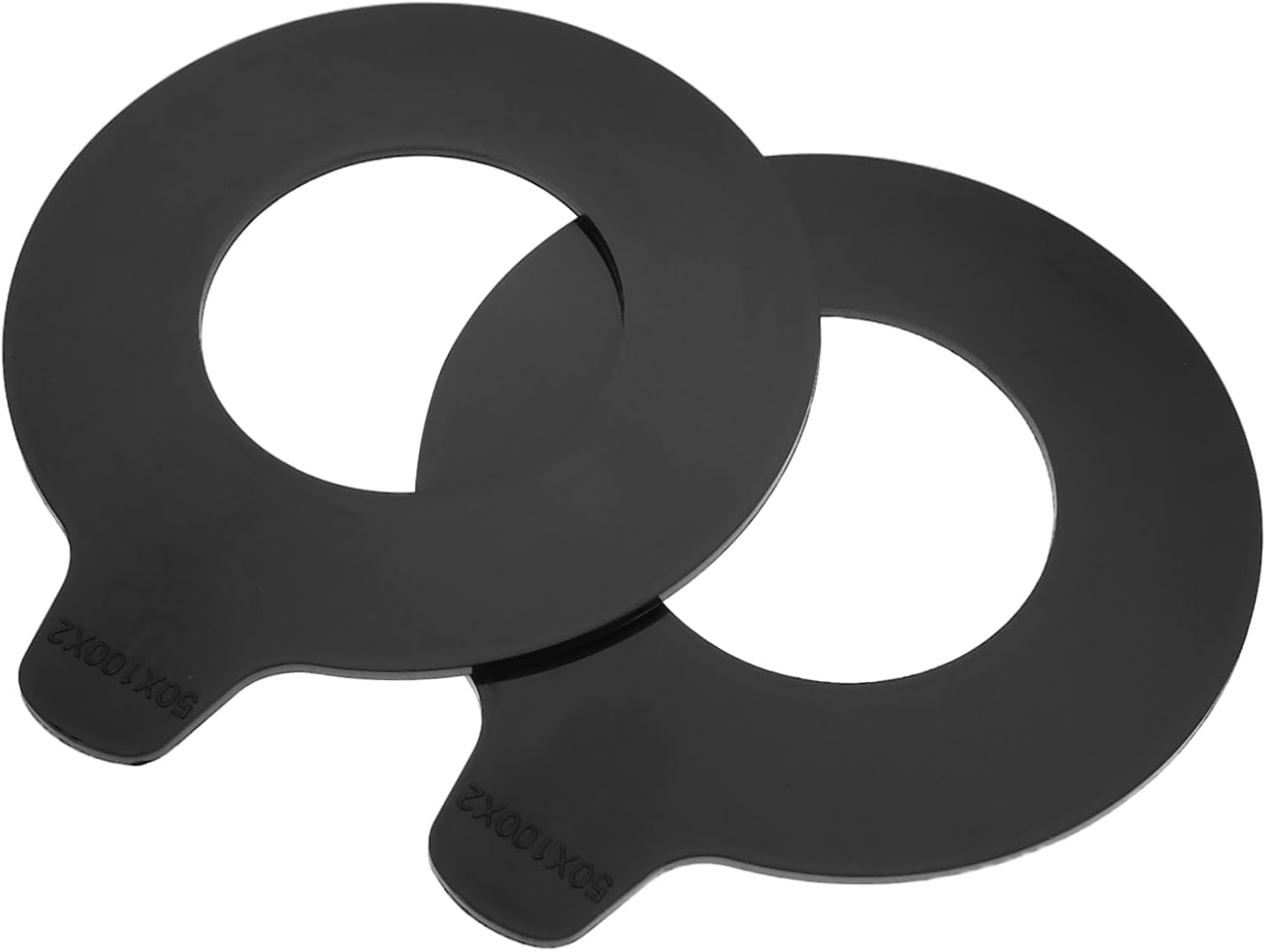 Yardwe 2pcs Rubber Spacer and Washer Kit for Excavator Bucket Pin Shim Vibration Pads Durable Rubber Washers for Construction Machinery Maintenance