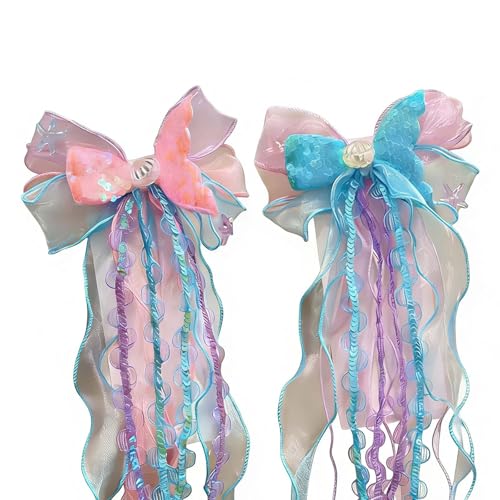 2PCS Lazos Arcoíris para el Cabello con Pinzas miniatura 1